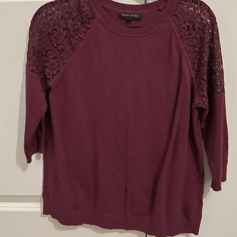 Burgundy banana republic sweater